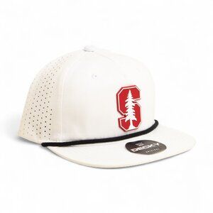 Stanford Cardinal 3D Perforated Rope Hat- White/ Black